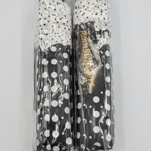 2 Rainstoppers Black W/ White Dots Umbrellas